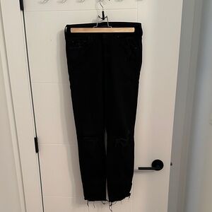 MOTHER ripped/distressed Black Skinny Jeans